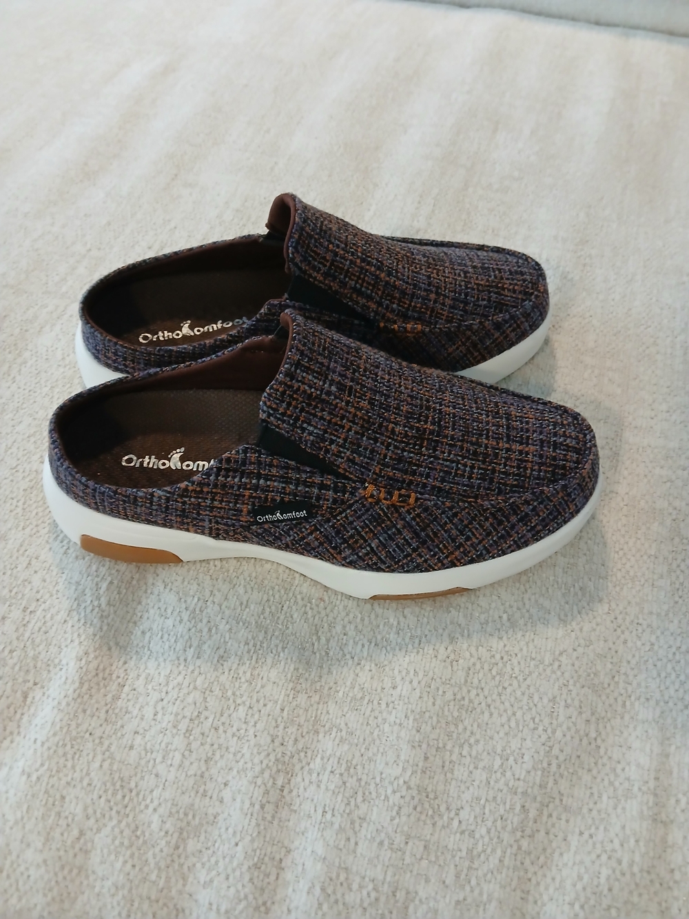 ✨️Like NEW! •OrthoComfort• Slip-On Casual Comfort Shoes - Brown Multi - Picture 9 of 14